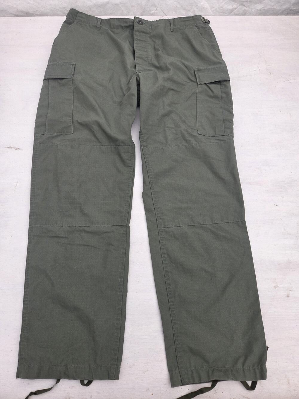 Propper Mens Green Cotton Combat Cargo Trousers 40x33 VTG Ripstop